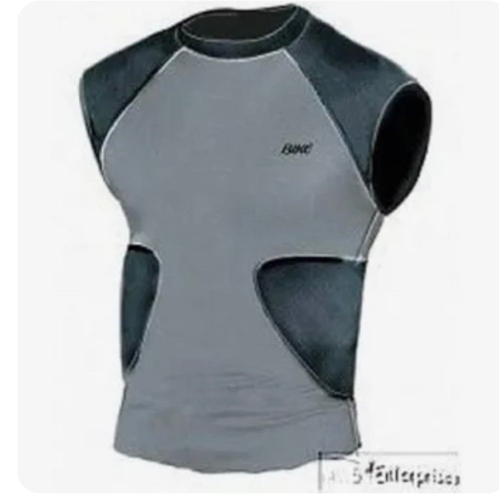 Bike multi sport compression shirt w integrated rib pads youth medium football